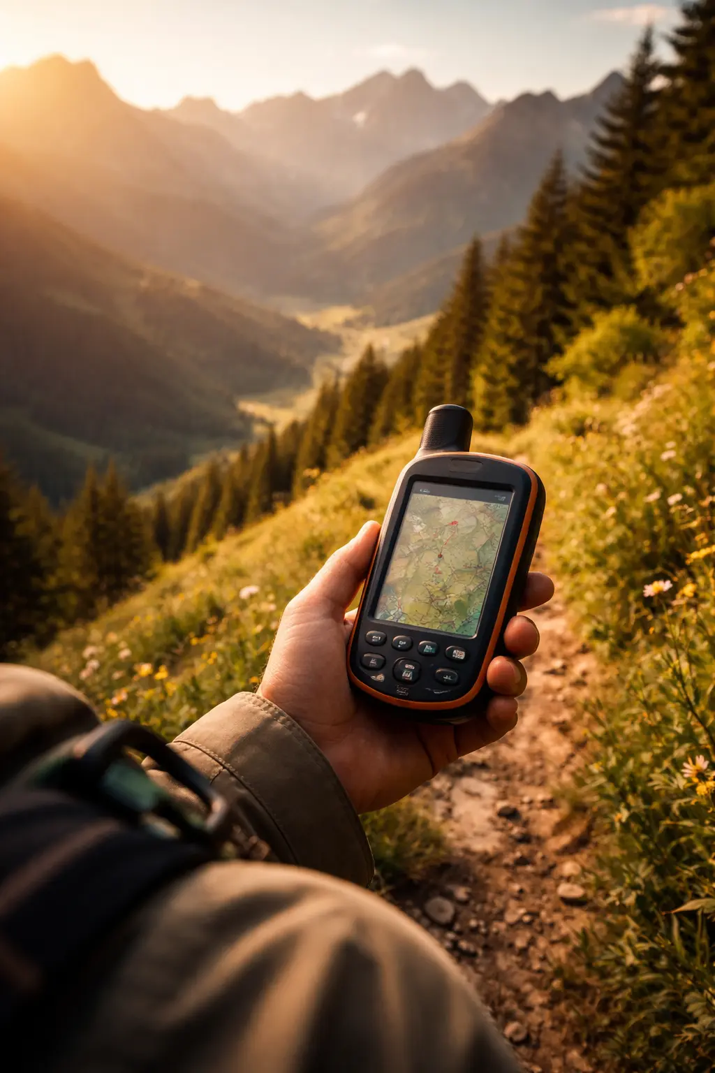 GPS de Randonnée sans Abonnement : Comment Choisir le Meilleur? Randonneur regarde GPS en montagne